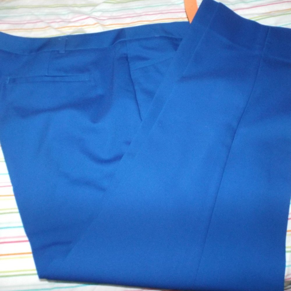 Bright Blue Work Slacks - Picture 3 of 5